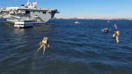Watch incredible moment Royal Navy’s ‘Iron Man’ jet suit troops take flight
