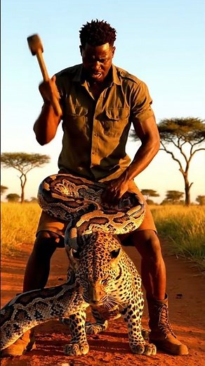 African Rock Python vs Leopard: A Heart-Stopping Hammer-Swing Rescue