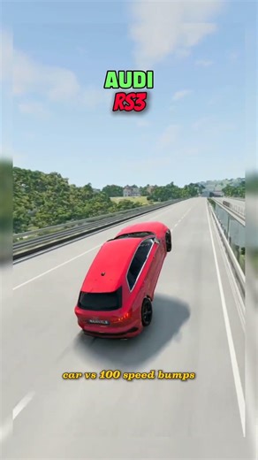 Car vs 100 Speed Bumps #beamngrao #carspeedbumptest #speedbumps