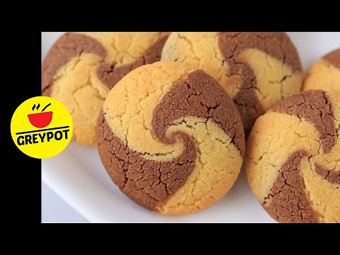 Pinwheel Swirl Cookies | Two Color Eggless Spiral Butter Cookie Recipe | How to make Cookies Swirl