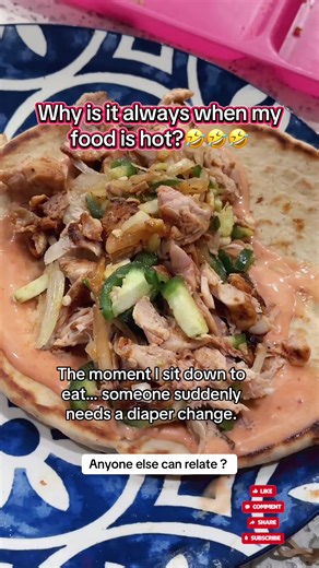 Why do toddlers need diapers ONLY when mom eats? #dinner #MomLifeUnfiltered #MomHumor #MomProblems #RelatableMom