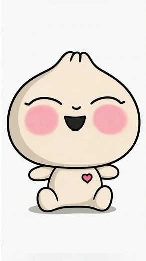 Cute squishy dumpling #drawingtutorial #easypeasydrawing #cutedrawings #artideas #funnydrawing #arts