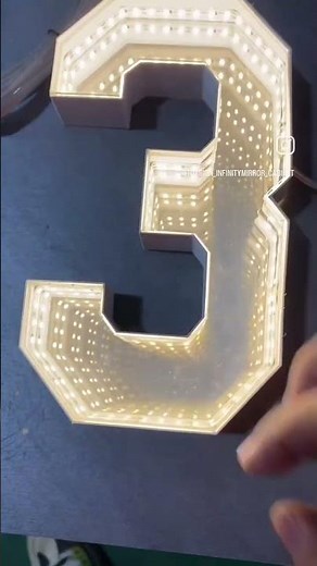 How to make infinity mirrors 3D letters sign? single color warm white. #ledsign #3dsign #lightbox