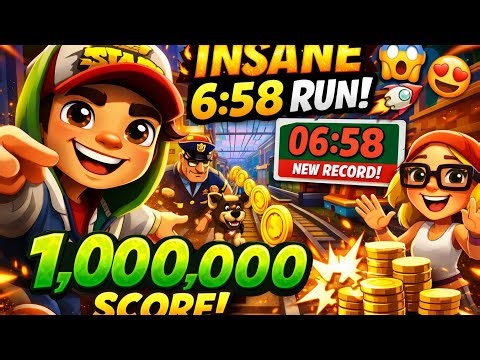 “Insane Swipe Skills 🔥 6:58 Subway Surfers Madness!”