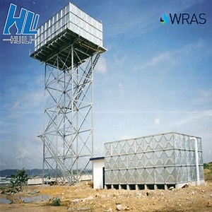 [Hot Item] HDG Hot Dipped Galvanized Steel Overhead Water Storage Tank High Big Rectangular Bolted Steel Water Tank