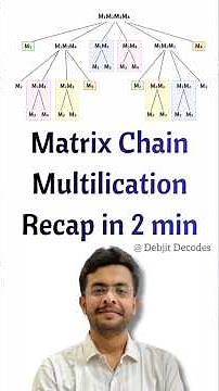 Matrix Chain Multiplication in 2 Minutes | All you need to know #matrix #dsa #education #daa #shorts