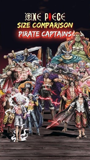 One Piece Size Comparison : Pirate Captains! Who shocked you? 🏴‍☠️ #OnePiece #Shorts