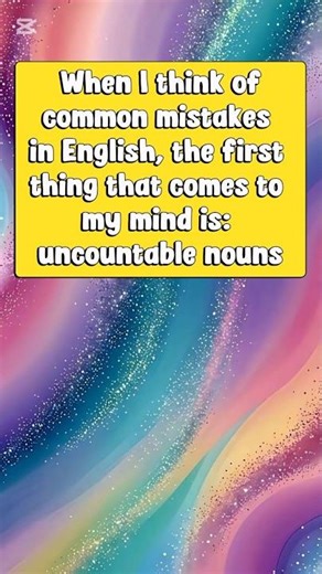 Uncountable nouns | English grammar mistakes | learn english grammar | English vocab | English Notes