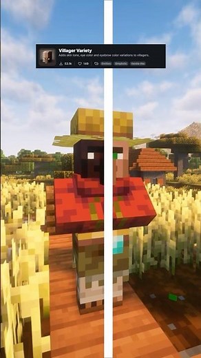 BEST Minecraft Texture Packs / Resource Packs! Villager variety! #shorts