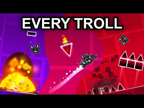 EVERY TROLL in Troll Madness by me | Geometry Dash