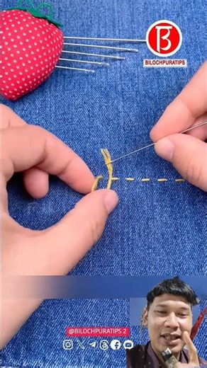 The remaining thread is too short? Here's the solution #sewing #shorts