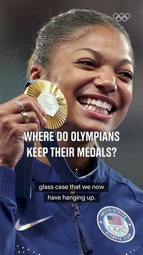 Ever wonder where Olympians actually store their medals? 🥇🥈🥉 Asking for a friend...🤭#Olympics