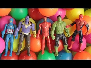 Ultimate Marvel Toy Collection: Surprising Figures of Captain America, Spider-Man, Hulk.