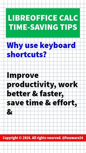 LibreOffice Calc tips: date, time shortcuts #tips #viral #trending #viralshorts #shortsfeed #shorts