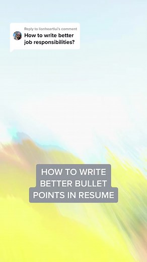 How to Write Better Bullet Points in Your Resume