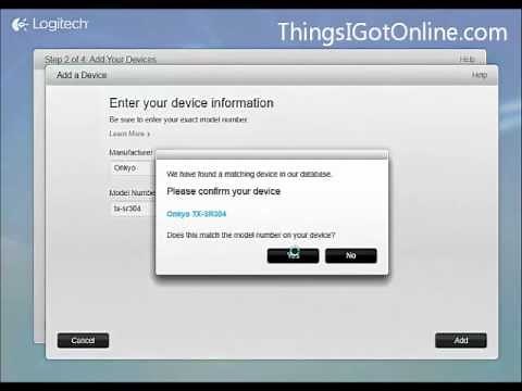 Logitech Harmony 650 Setup - Universal Remote Control Setup