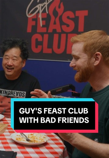 Guy Fieri is on a mission to feed @Andrew Santino and Bobby Lee (hosts of the @The Bad Friends Podcast)! This results in an 8-course Italian feast that concludes with a bulgogi pizza... aka the Bad Friends pizza 🍕😮 Episode 2 drops TONIGHT at 7pm EST. Subscribe to Food Network's channel at the link in our bio so you don't miss it!