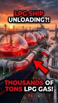 Inside the Massive LPG Ship Unloading Process! #shorts #ocean