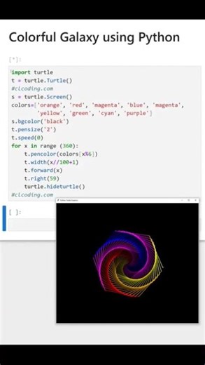 🌌 Create a Stunning Colorful Galaxy with Python | Python Creative Coding Project 🚀✨