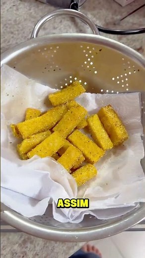 Fried polenta ALWAYS ready: freeze it like this and fry it straight from the freezer!