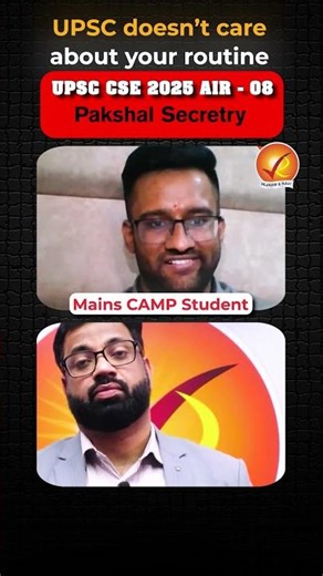 UPSC CSE AIR 8 PAKSHAL SECRETRY Explains Why Discipline Matters More Than Timing | Vajiram and Ravi