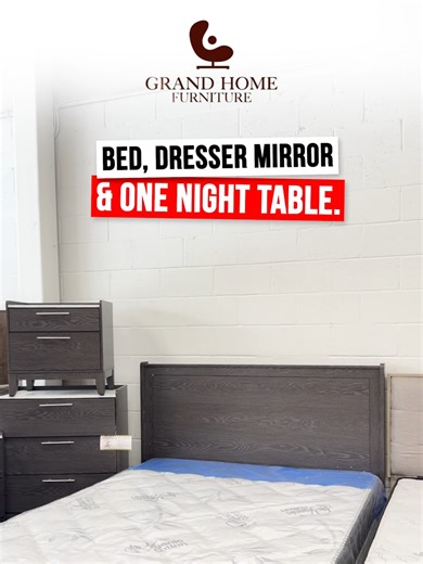 Beautiful queen‑size bedroom set – bed, dresser, mirror & night table for $699. Elegant design with a soft finish adds cozy style to any room. Visit us this weekend and claim the special price! 📞 647-262-0000 | 905-564-5853 📍 6685 Tomken Road, Mississauga, Ontario, Canada . . .Floor model as #GrandHomeFurniture #QueenBedroom #WeekendSale #ElegantDesign #AffordableLuxury #Homedecor #Furniture #canada