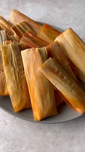 Mexican Tamales Recipe https://www.isabeleats.com/pork-tamales/ #holidayrecipes #mexicanfood #tamales | Isabel Eats - Easy Mexican Inspired Recipes