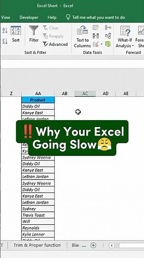 Excel Data Cleaning Shortcut You Must Know‼️