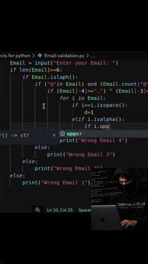 Coderous with us Mean coding with us Create password checker using python