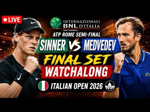 Jannik Sinner vs Daniil Medvedev Final Set | Italian Open 2026 | ATP Rome semi-final | LIVE TENNIS