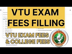 #VTUEXAMFEESFILlING | #vtu exam amount filling full process