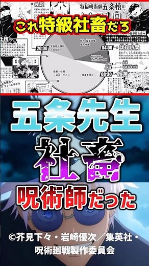 【呪術廻戦】五条先生社畜呪術師だった #呪術廻戦 #五条悟 #考察 #anime #shorts