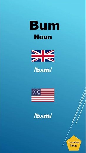 Bum meaning pronunciation and synonyms #Shorts