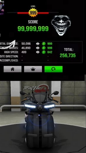 unbelievable Bike Score 🔥 traffic rider #shorts #shortsfeed 💔