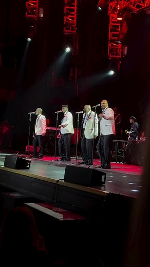 The Temptations deliver a polished performance of their 1970 hit "Ball of Confusion" at the esteemed Capitol Theatre in Port Chester, New York on 12/13/2024, exuding refinement and sophistication. | Terry Weeks