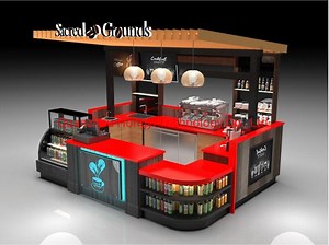 [Hot Item] Idea de diseño de quiosco de moda para café, mobiliario de tienda de comida rápida, cabina moderna de café, mostrador de té de burbujas, quiosco de helados en venta