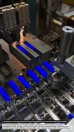 Amazing Pen Assembly Machine | Automatic Ballpoint Pen Manufacturing Process 2025.