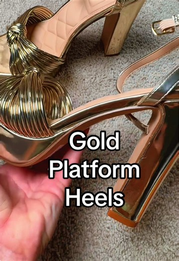 Elevate Your Style with Gold Platform Heels