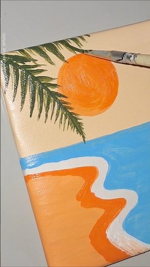 Easy canvas painting ✨️easy canvas painting for beginners, easy canvas painting ideas