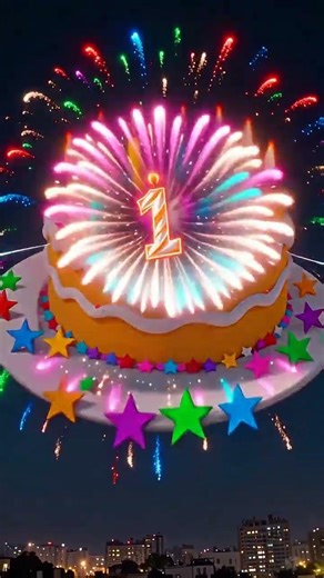 🎂🎆 Birthday Cake Fireworks EXPLODE in Color! #fireworks #birthdaycake #birthday #trending #shorts