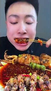 Seafood Skewers with Dipping Sauce Strongly Recommended Extremely Satisfying Spicy and Flavorful!
