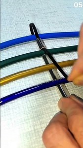 Tying colorful cables neatly using plastic zip ties