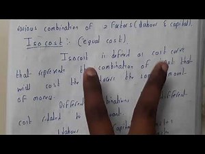 4 types of isoquants and iso cost