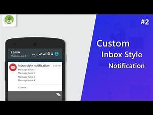 Notification style: Create inbox style notifications in android studio