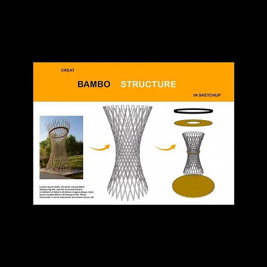 Easy way to Model Bamboo Structure in Sketchup!