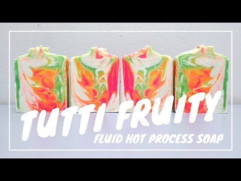 "Tutti Fruity" Neon Swirl Hot Process Soap | Design Video | The Ultimate Guide to Hot Process Soap