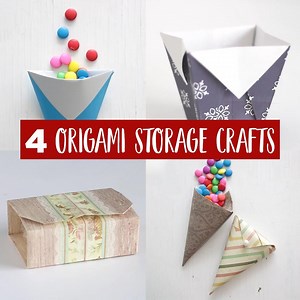 54K views · 1K reactions | 4 Origami storage crafts | Paper Craft...