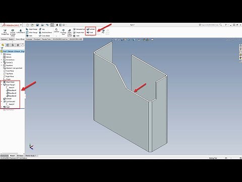 Creating Cut Across Bend in Sheet Metal || SolidWorks Tutorial