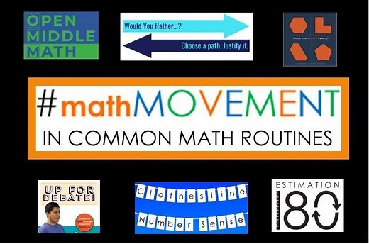 #mathMovement ideas with well known Math Routines - Sara VanDerWerf