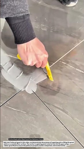 Tile Grout Repair and Re-Filling Process | Floor Maintenance Tutorial.